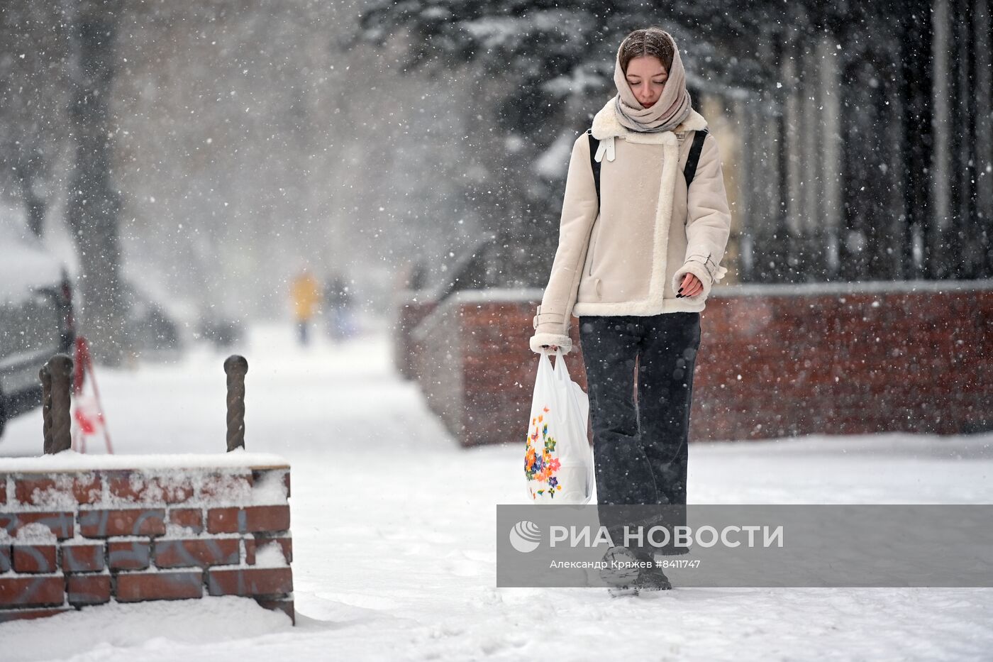 Апрельский снегопад в Новосибирске