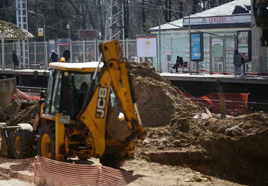 Строительство ТПУ "Крюково" МЦД-3 в Зеленограде