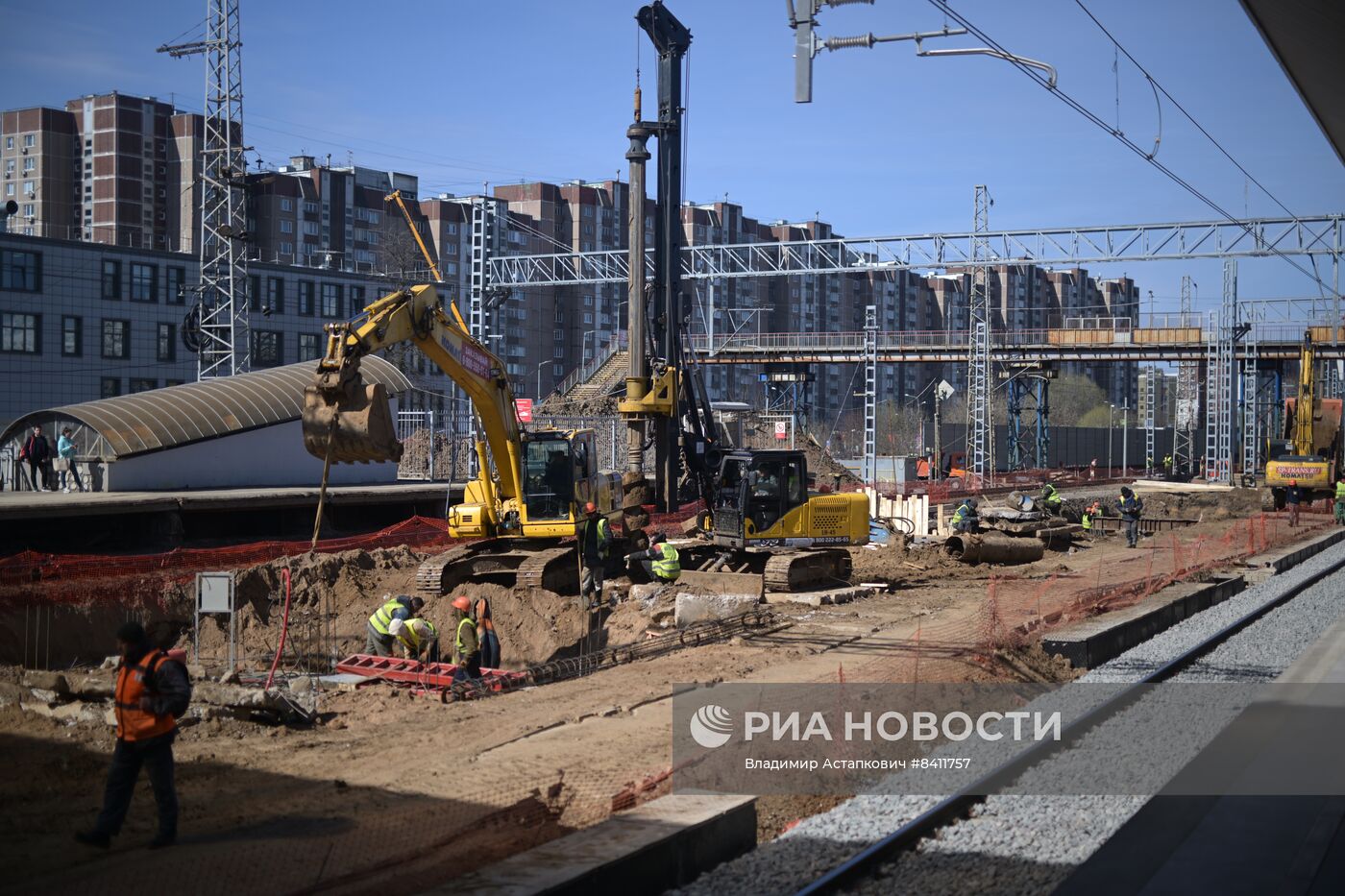 Строительство ТПУ "Крюково" МЦД-3 в Зеленограде