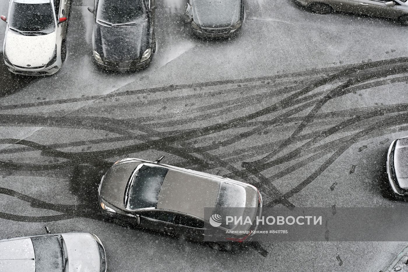 Апрельский снегопад в Новосибирске