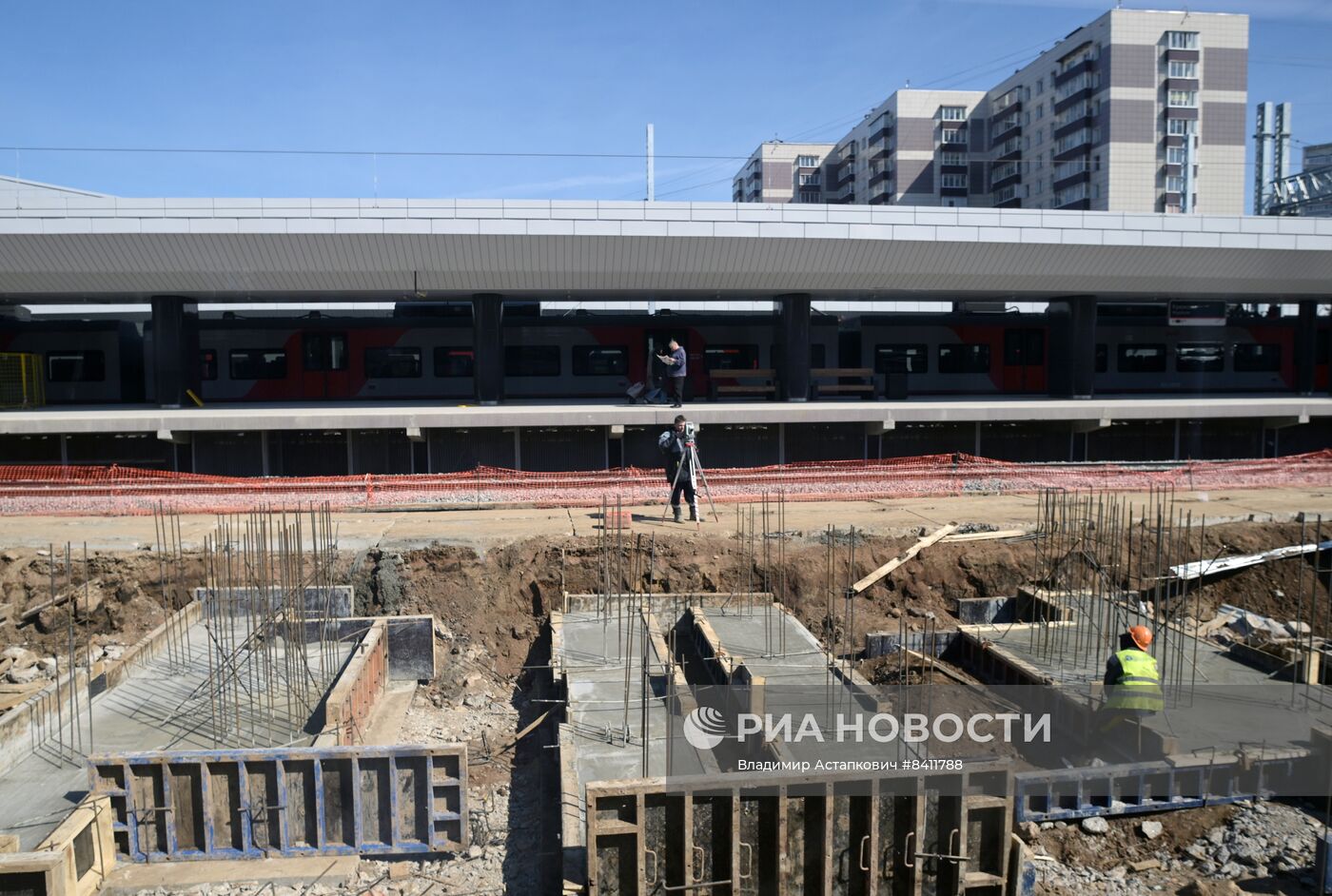 Строительство ТПУ "Крюково" МЦД-3 в Зеленограде