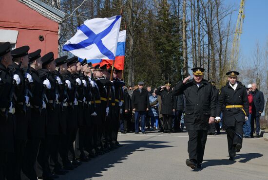 Спуск на воду корабля "Лев Чернявин" в Санкт-Петербурге