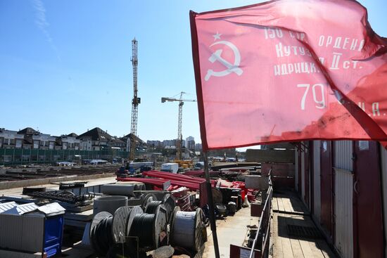 Строительство станции метро "Физтех" в Москве