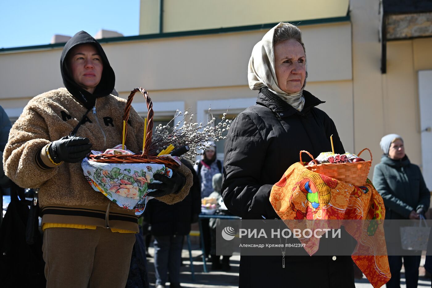 Освящение пасхальных куличей и яиц