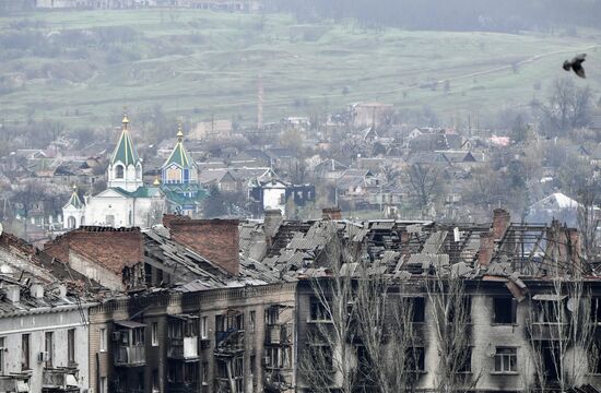 Бойцы ЧВК "Вагнер" в центре Артемовска