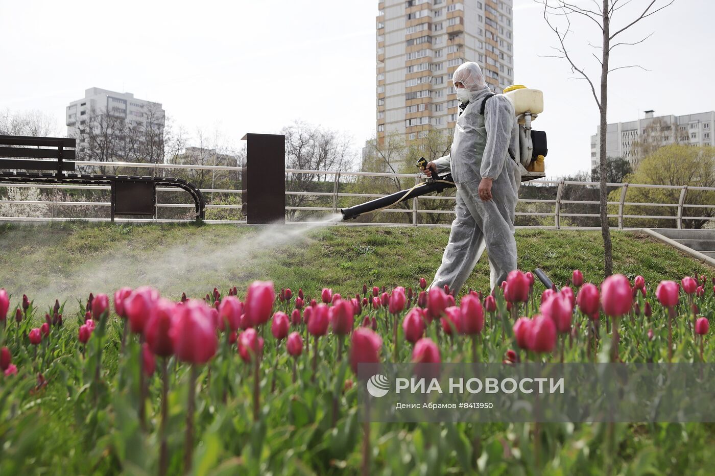 Обработка скверов и парков Кисловодска от клещей