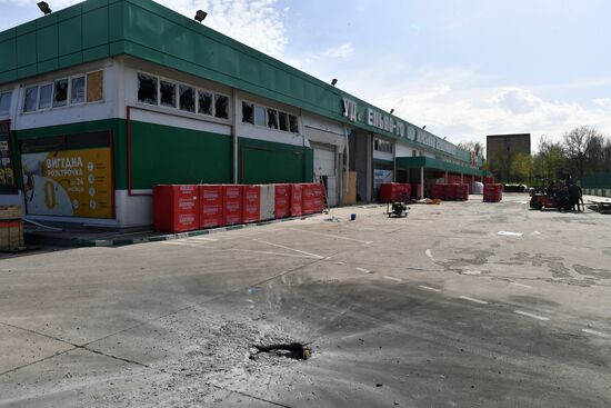 Последствия обстрела ВСУ Васильевки в Запорожской области