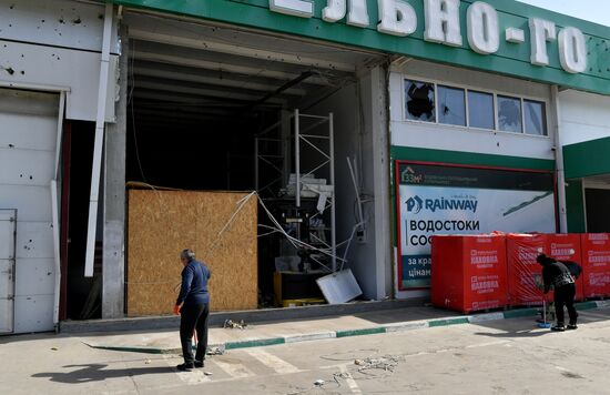 Последствия обстрела ВСУ Васильевки в Запорожской области