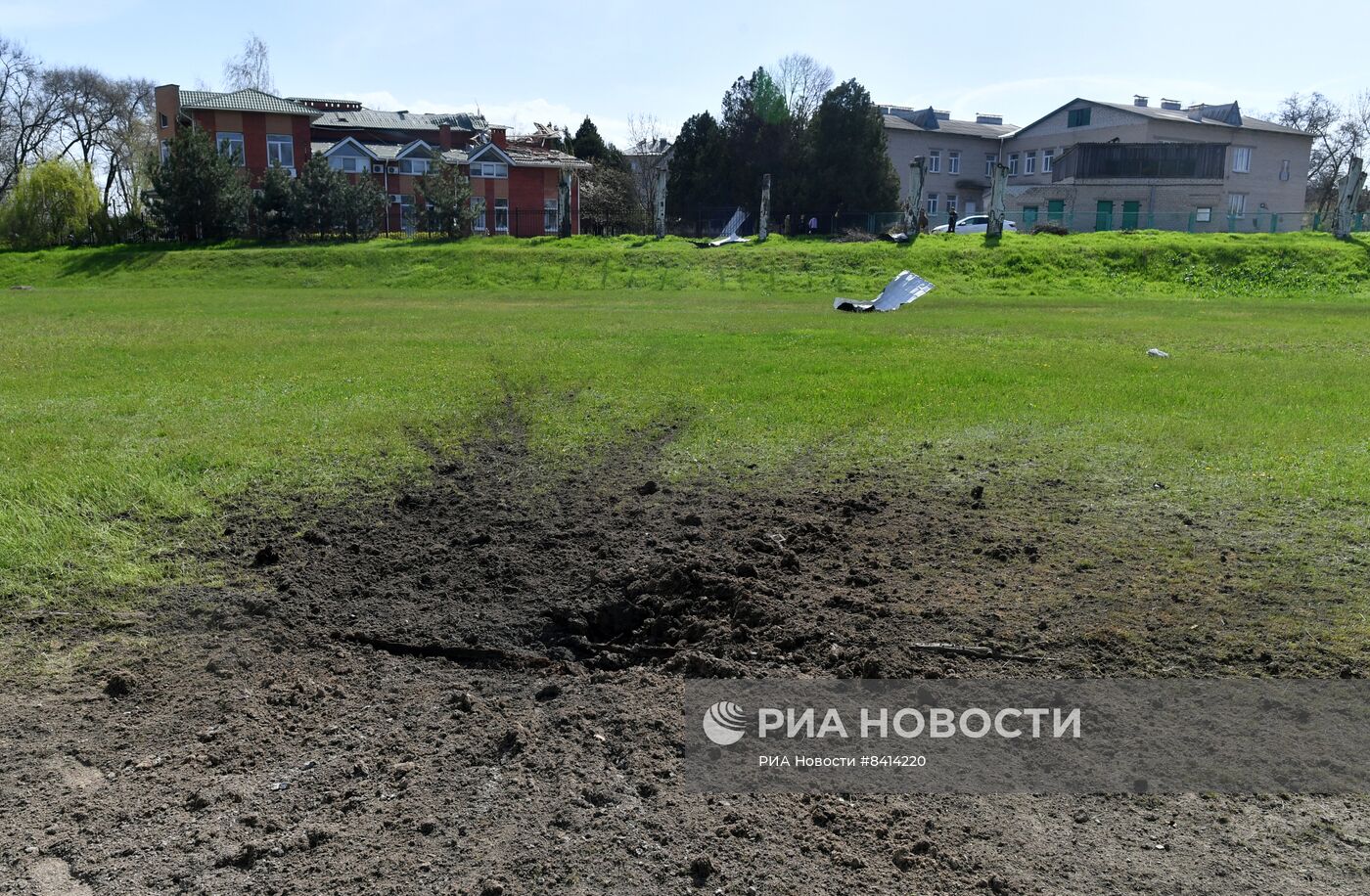 Последствия обстрела ВСУ Васильевки в Запорожской области