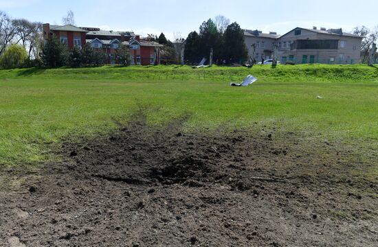 Последствия обстрела ВСУ Васильевки в Запорожской области