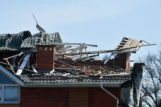 Последствия обстрела ВСУ Васильевки в Запорожской области