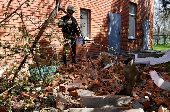 Последствия обстрела ВСУ Васильевки в Запорожской области