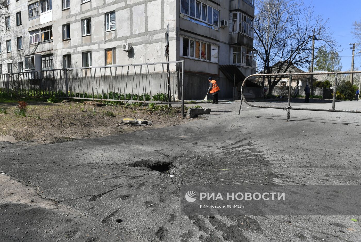 Последствия обстрела ВСУ Васильевки в Запорожской области