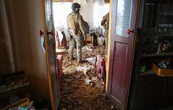 Бойцы ЧВК "Вагнер" в освобожденной части Артемовска