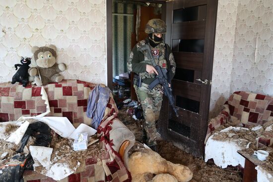 Бойцы ЧВК "Вагнер" в освобожденной части Артемовска