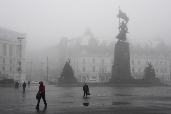 Туман во Владивостоке