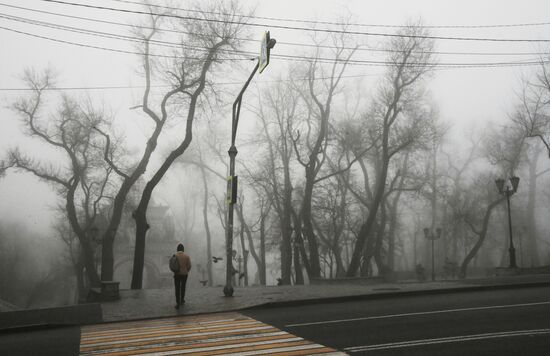 Туман во Владивостоке