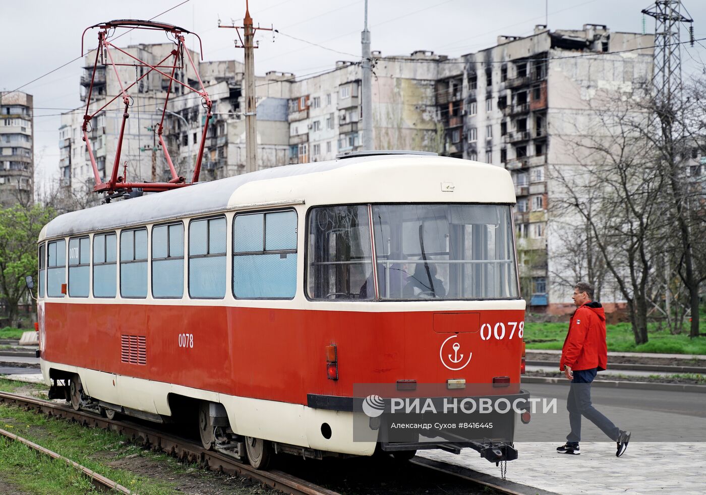 Подготовка к запуску трамвайного движения в Мариуполе