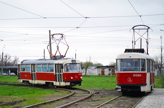 Подготовка к запуску трамвайного движения в Мариуполе