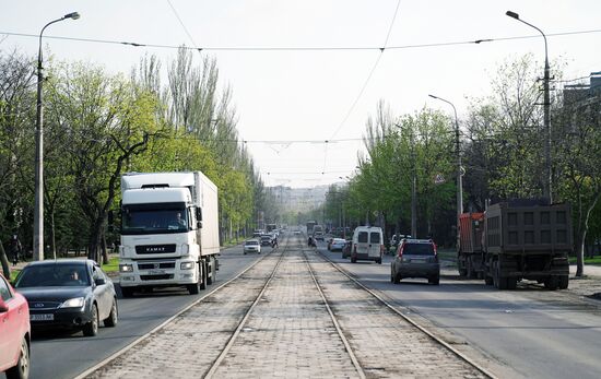 Подготовка к запуску трамвайного движения в Мариуполе