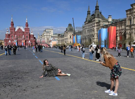 Теплая погода в Москве