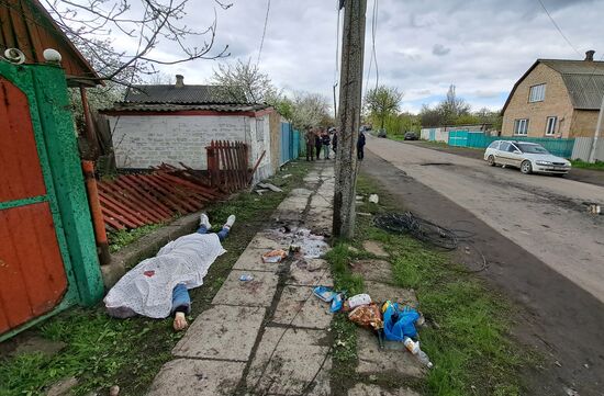 Последствия обстрела поселка Нижняя Крынка в ДНР