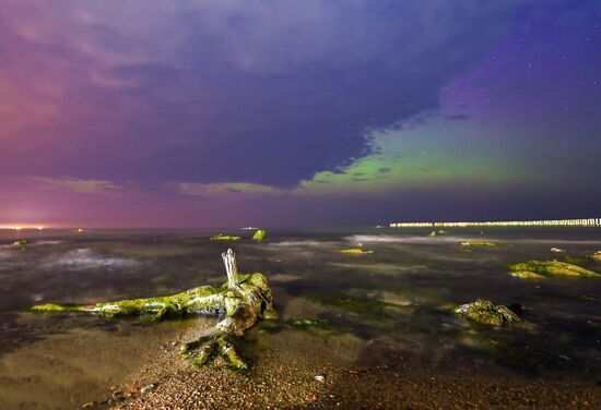 Северное сияние в Калининградской области