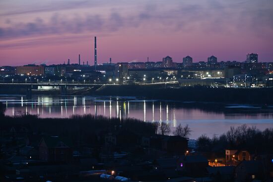 Таяние льда на Иртыше в Омске