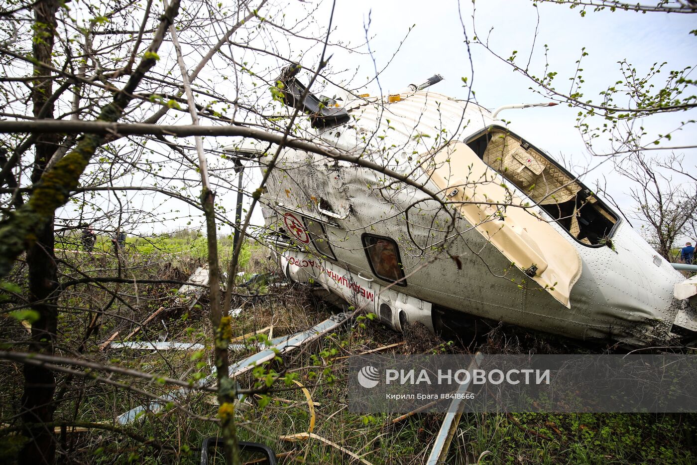 В Волгоградской области разбился вертолет санавиации