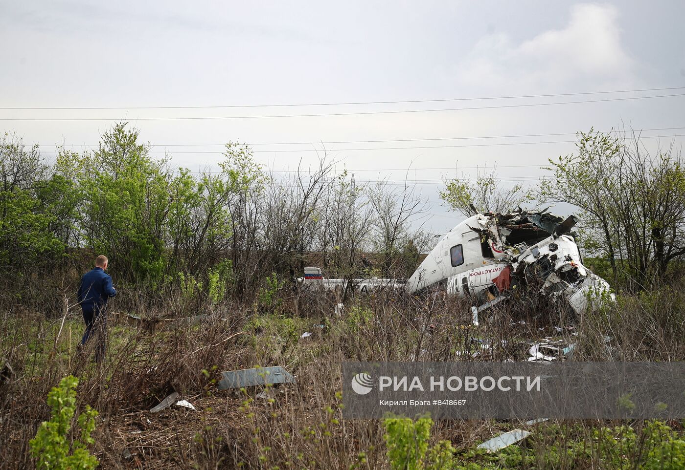 В Волгоградской области разбился вертолет санавиации