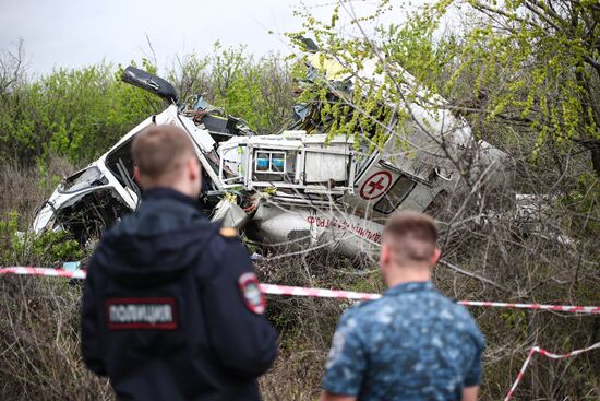 В Волгоградской области разбился вертолет санавиации