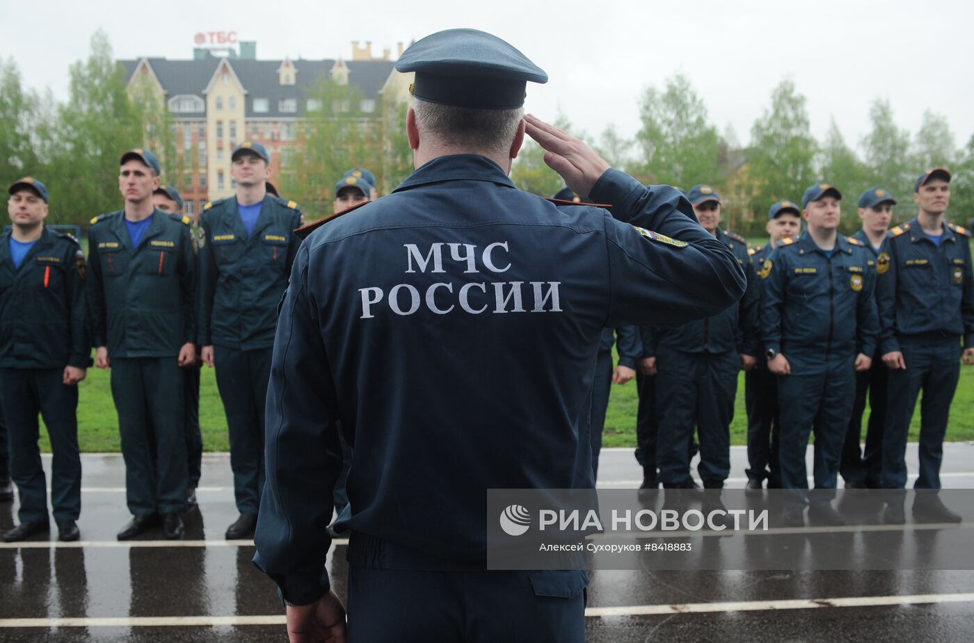 Соревнования по пожарному футболу в Тамбове