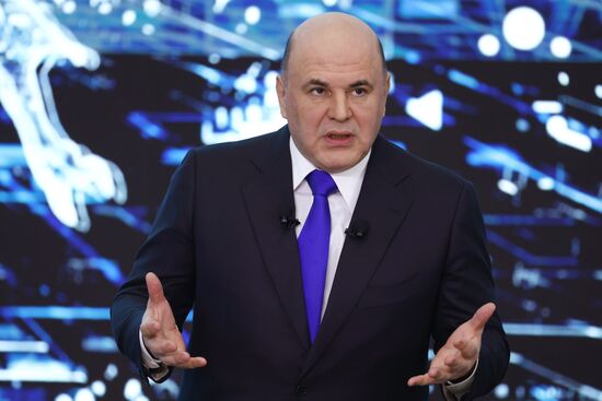 Премьер-министр РФ М. Мишустин принял участие в федеральном просветительском марафоне "Знание. Первые"
