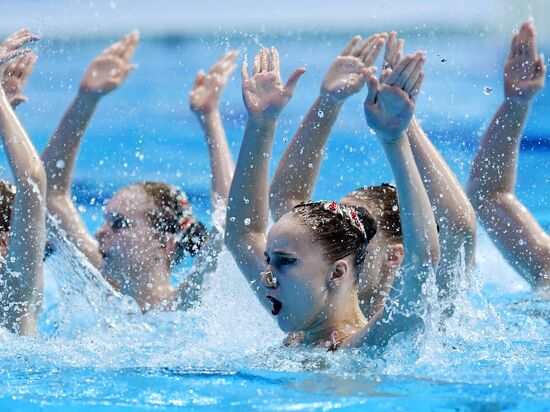 Synchronised swimming Barcelona 14 July 2003