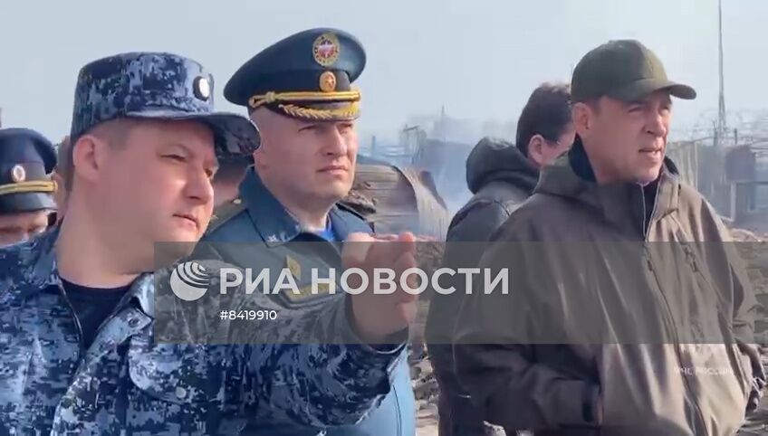 Последствия пожара в Сосьве