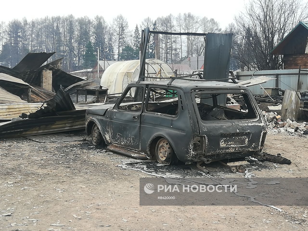 Последствия пожара в Сосьве