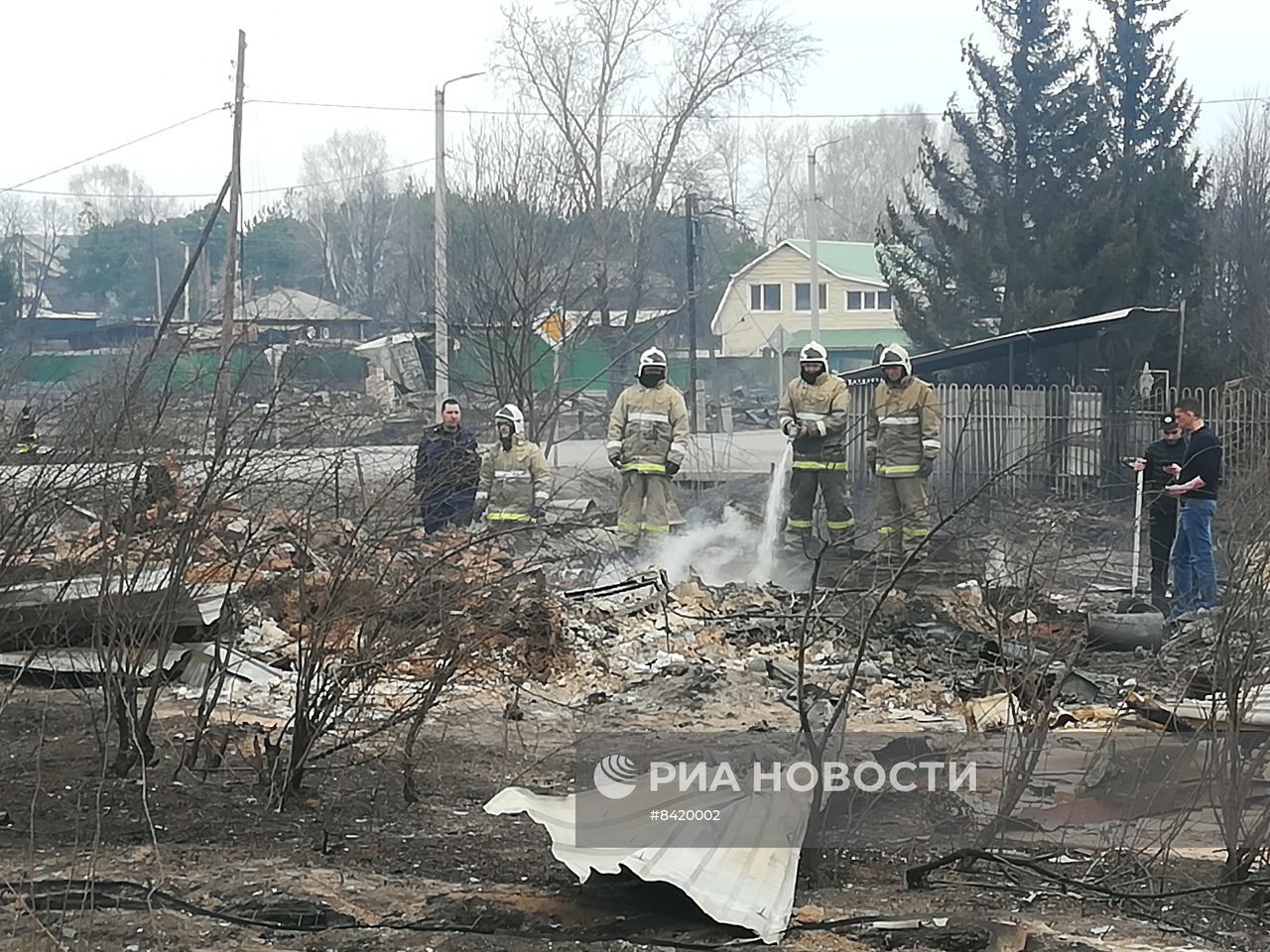 Последствия пожара в Сосьве