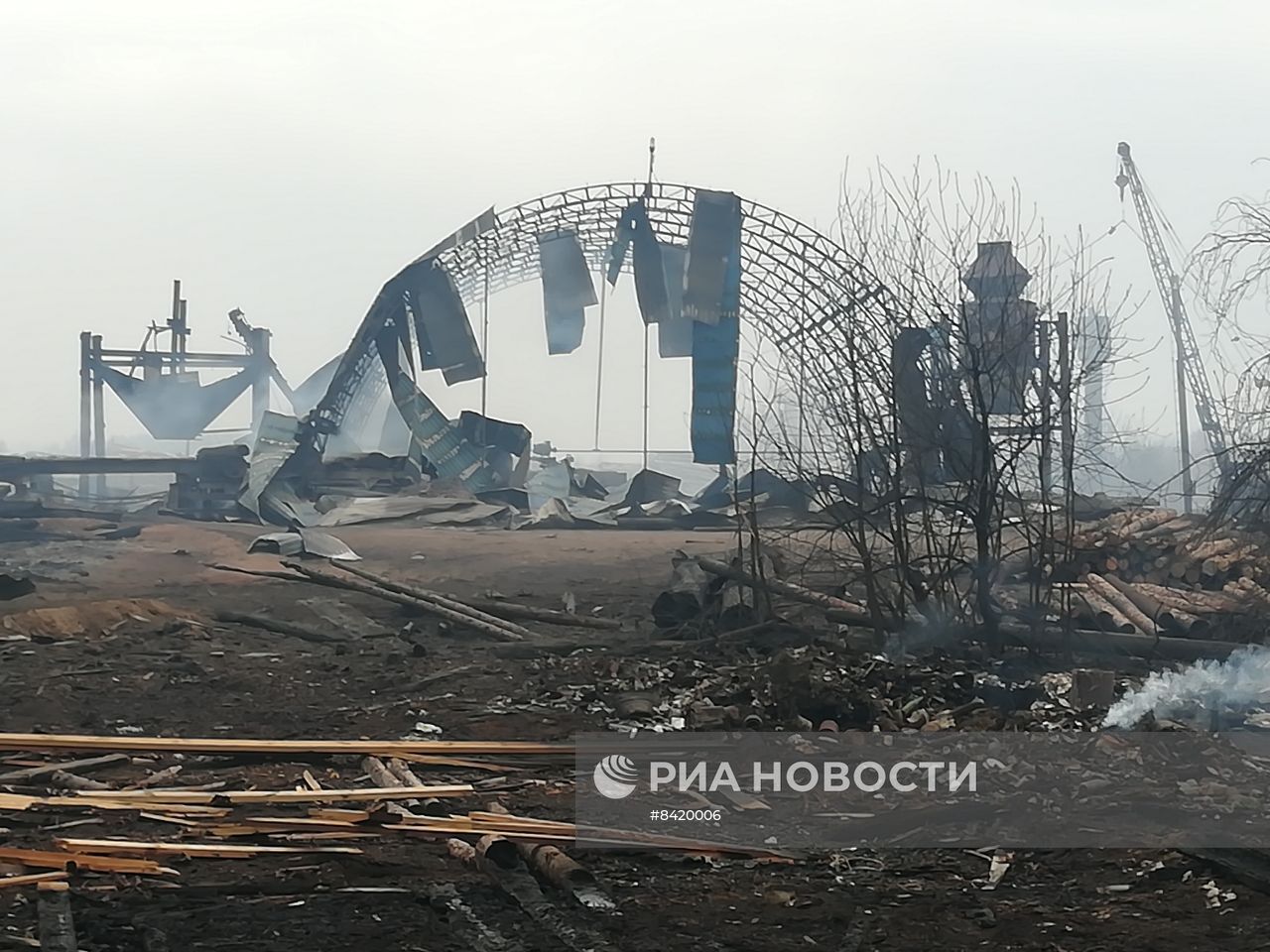 Последствия пожара в Сосьве