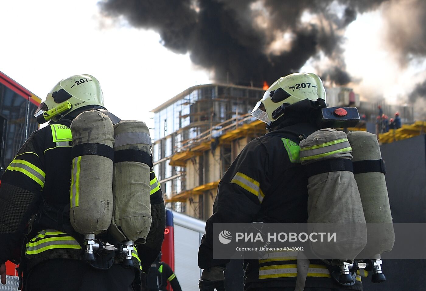 Пожар в строящемся ЖК на Кутузовском проспекте