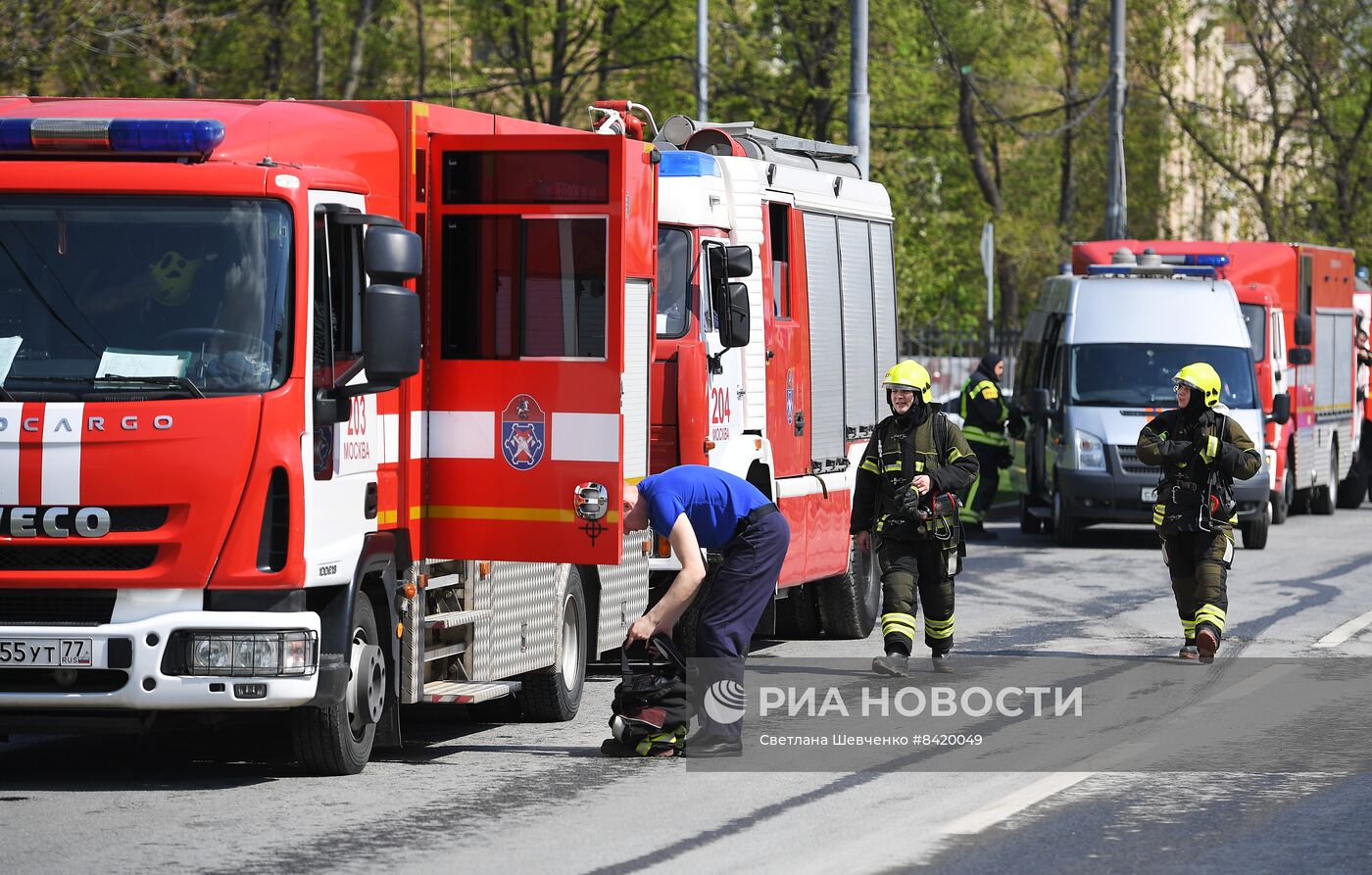 Пожар в строящемся ЖК на Кутузовском проспекте