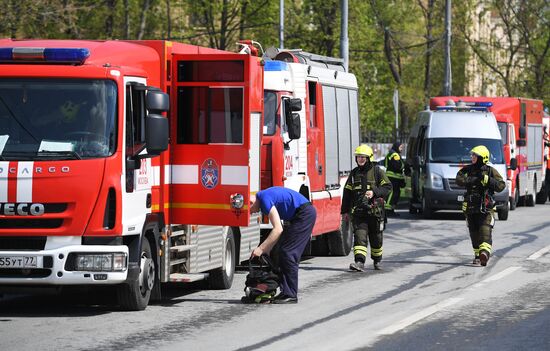 Пожар в строящемся ЖК на Кутузовском проспекте