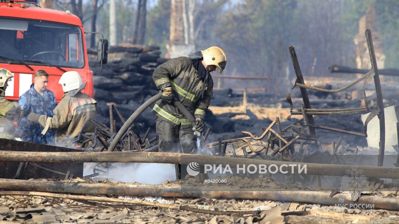 Последствия пожара в Сосьве