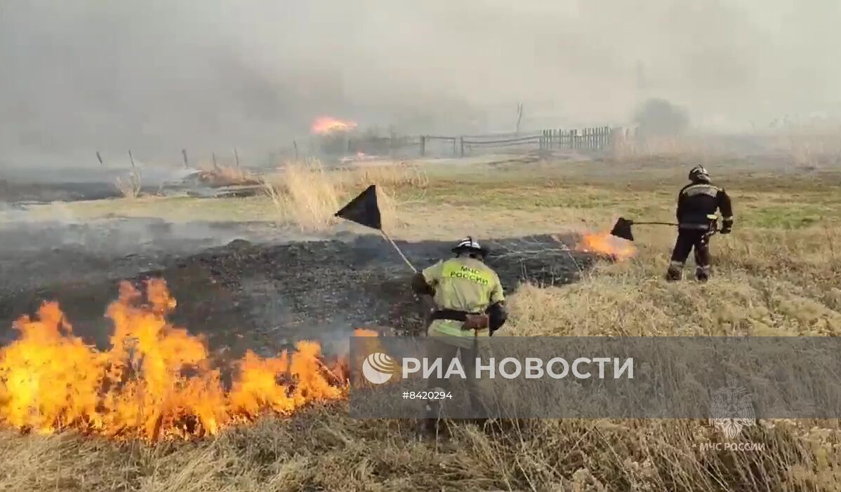 Пожары в Курганской области