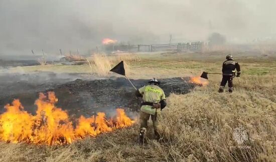 Пожары в Курганской области