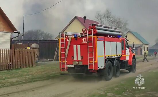 Пожары в Курганской области