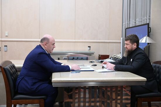 Премьер-министр РФ М. Мишустин встретился с главой Чечни Р. Кадыровым