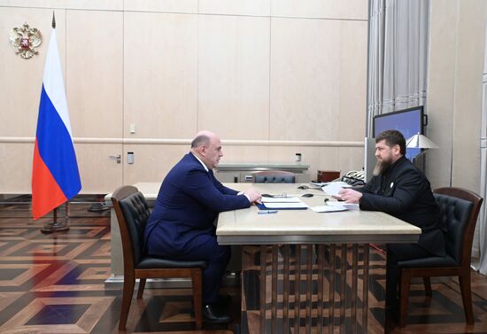 Премьер-министр РФ М. Мишустин встретился с главой Чечни Р. Кадыровым