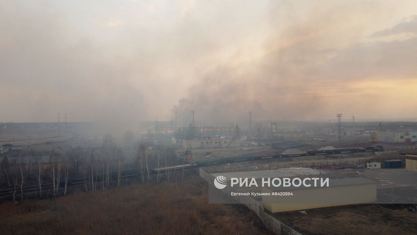 Пожары в Курганской области