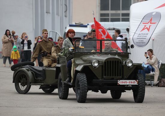 Прибытие ретро-поезда "Победа" в Новороссийск