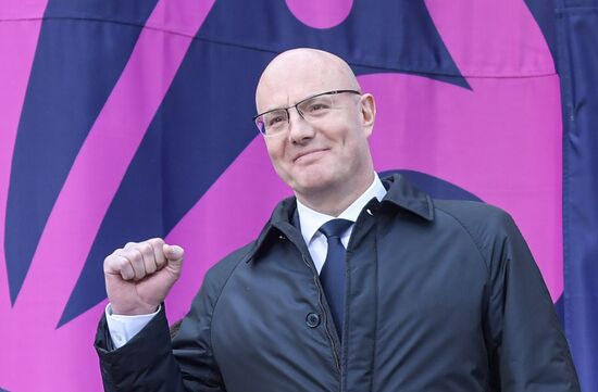 Открытие стелы обратного отсчета до старта "Игр будущего"